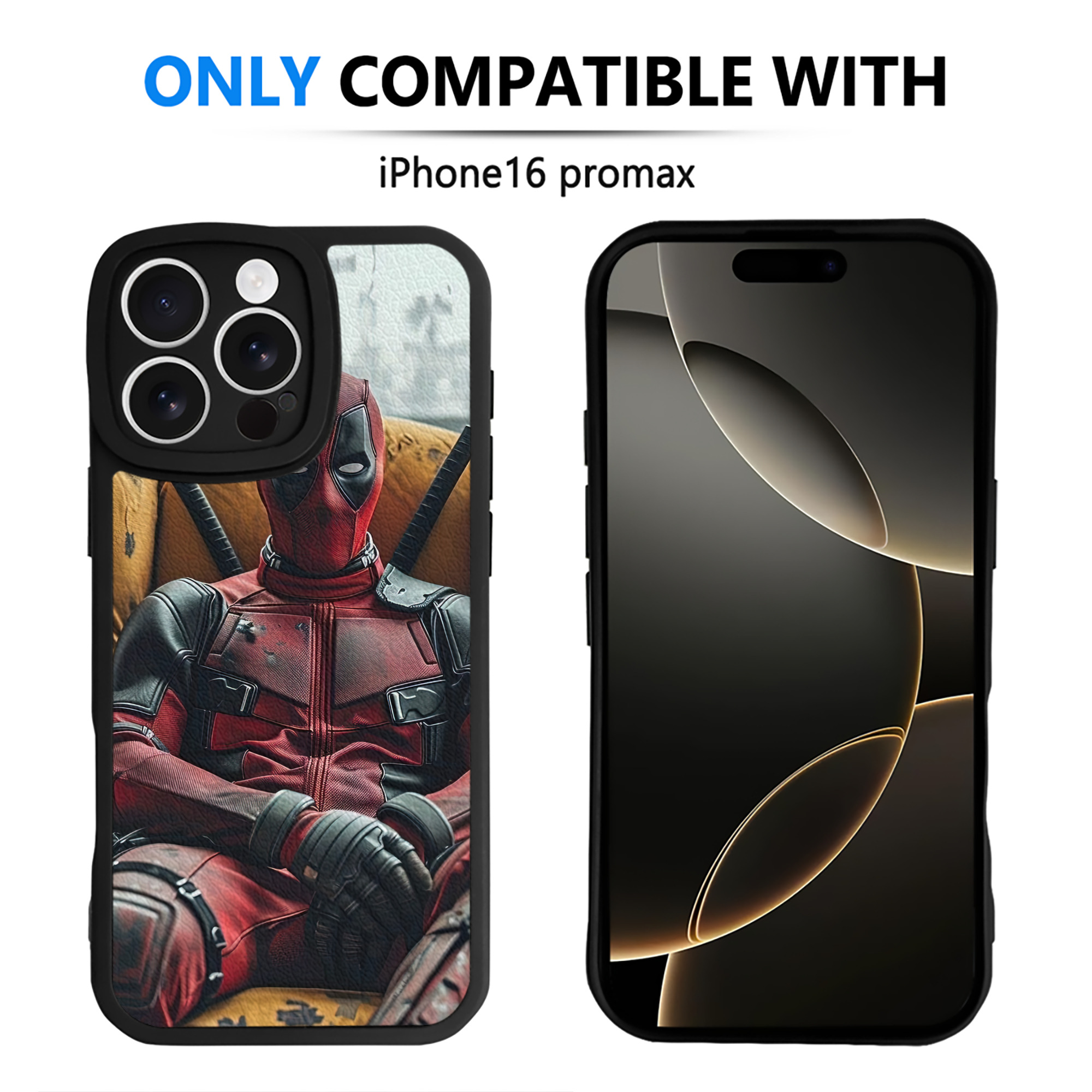 （画像用） Deadpool デッドプール 【iPhone 16シリーズ対応】シリコンスマホケース（レザー調） 材質：シリコン